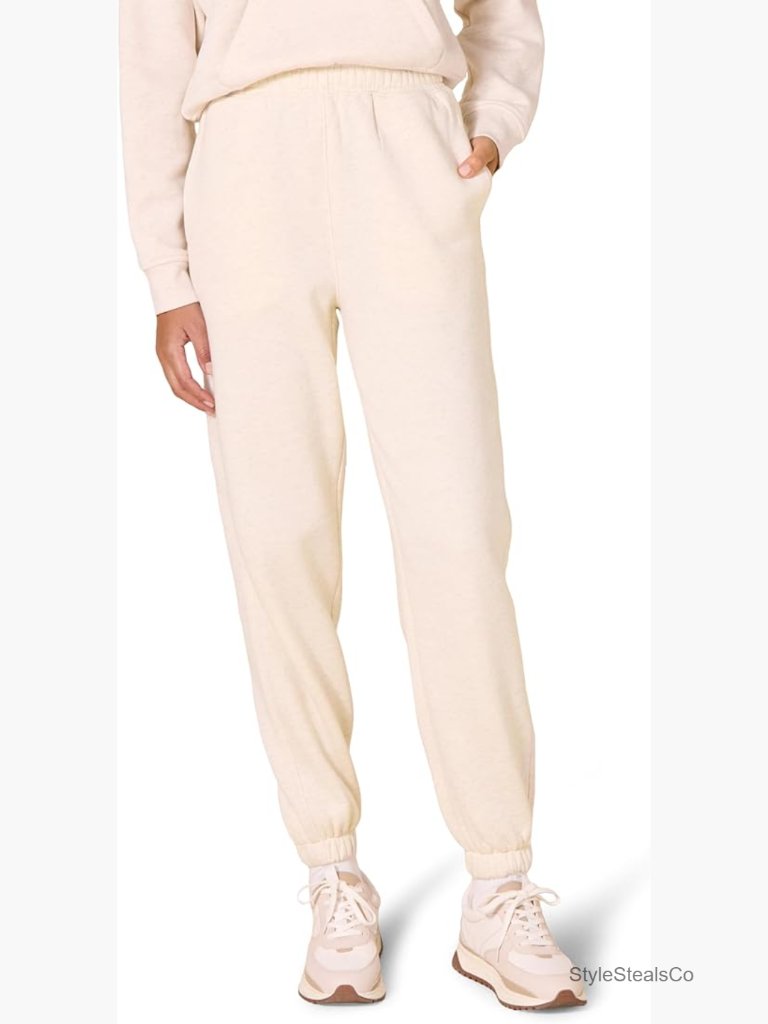 Relaxed High Waist Joggers, Fleece Lined Sweatpants With Pockets, Plus Size